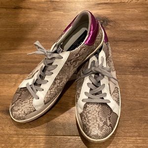Golden Goose Inspired Faux Snakeskin Sneakers Women’s Size 10